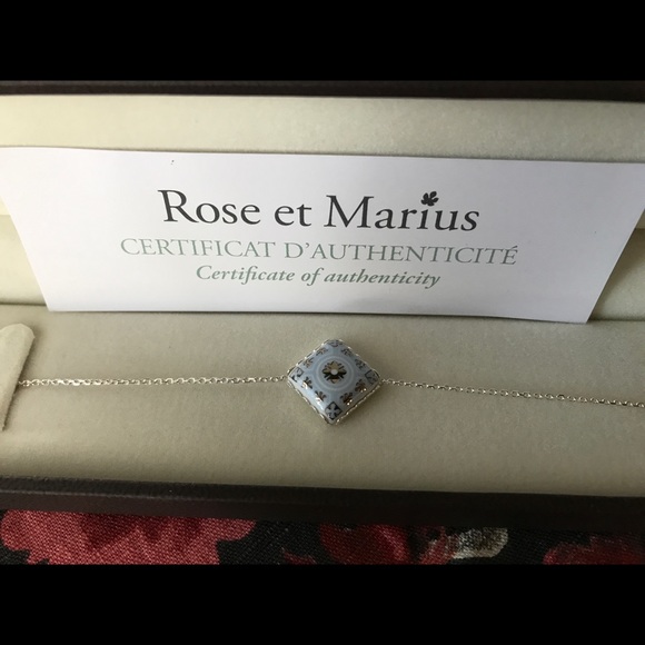 Authentic Rose et Marius Porcelain Tile Bracelet - Picture 2 of 8